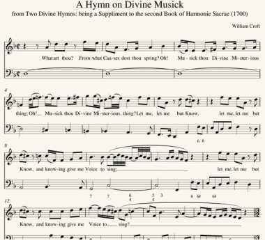 William Croft: A Hymn on Divine Musick